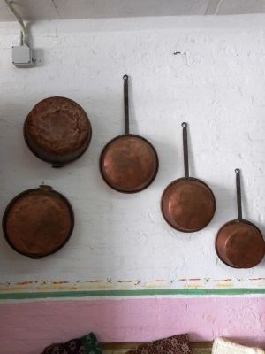 Pentole in rame antiche
